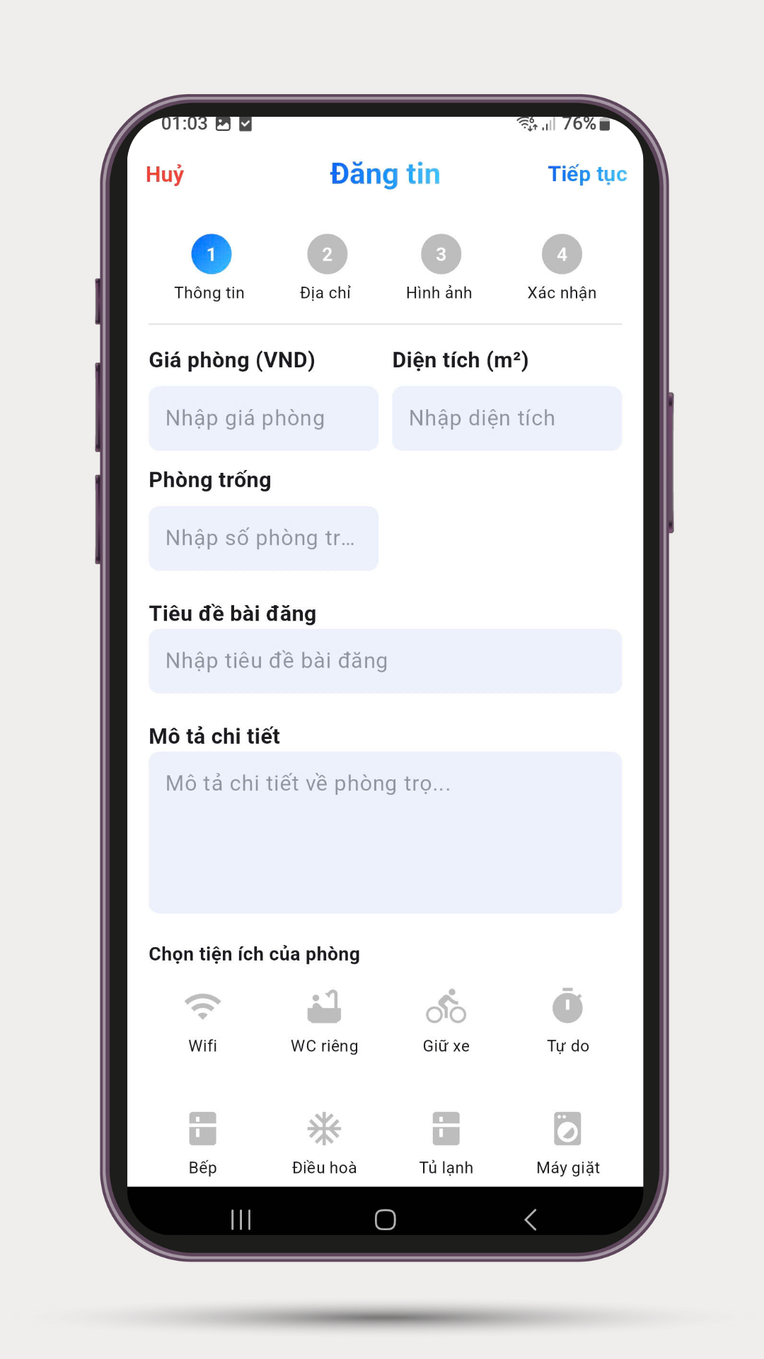 Màn hình tìm kiếm